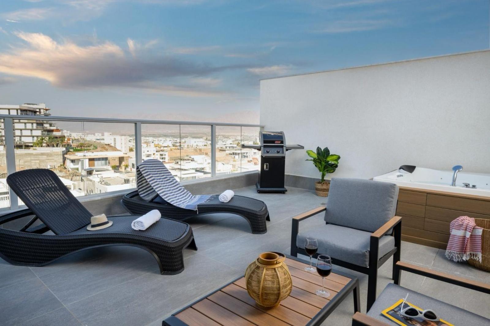 エイラートMountain And Sea View - Penthouse With Private Poolアパートメント エクステリア 写真