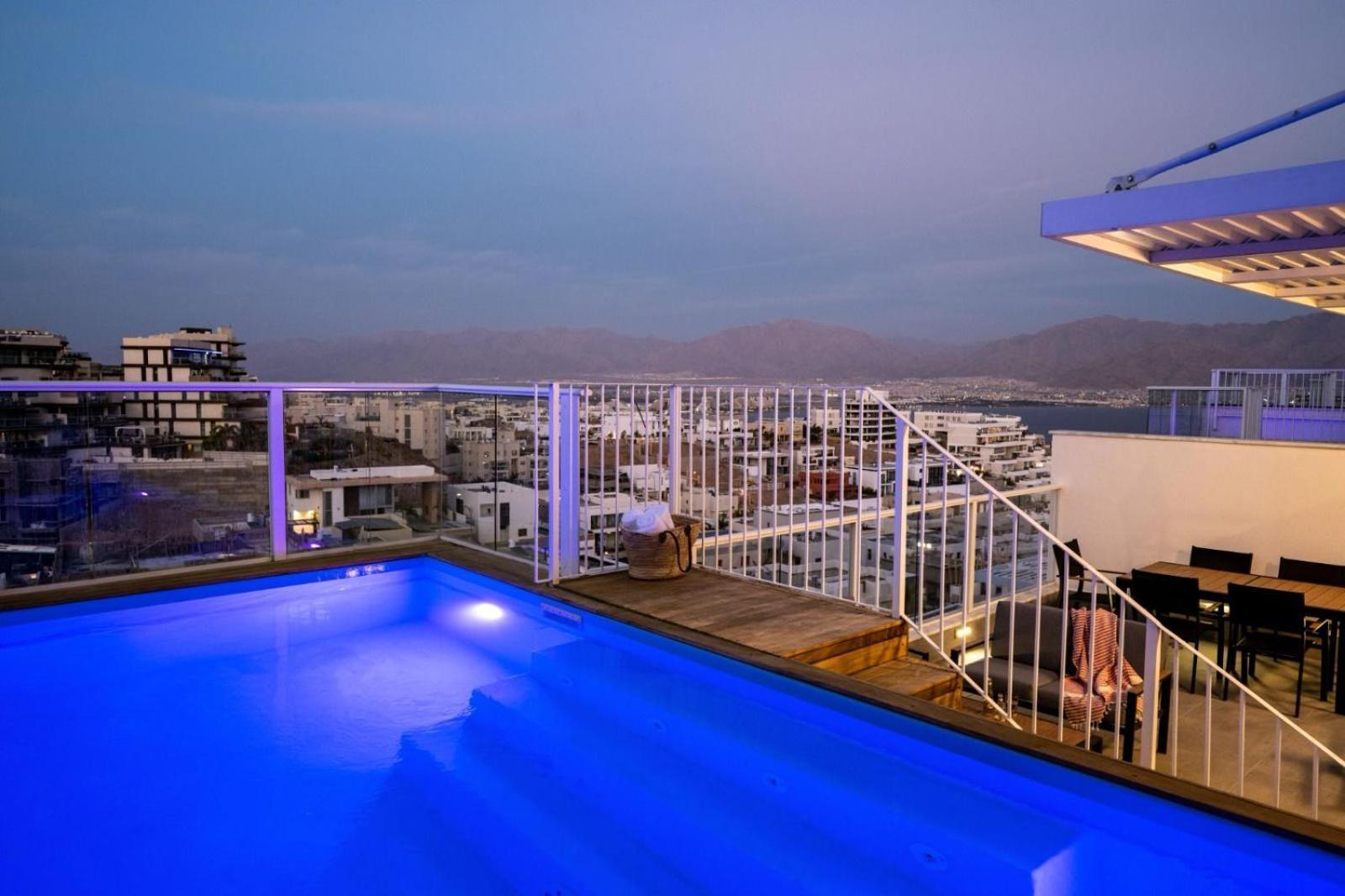 エイラートMountain And Sea View - Penthouse With Private Poolアパートメント エクステリア 写真
